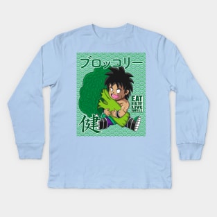 Broly Eat Healthy Live Well Kids Long Sleeve T-Shirt